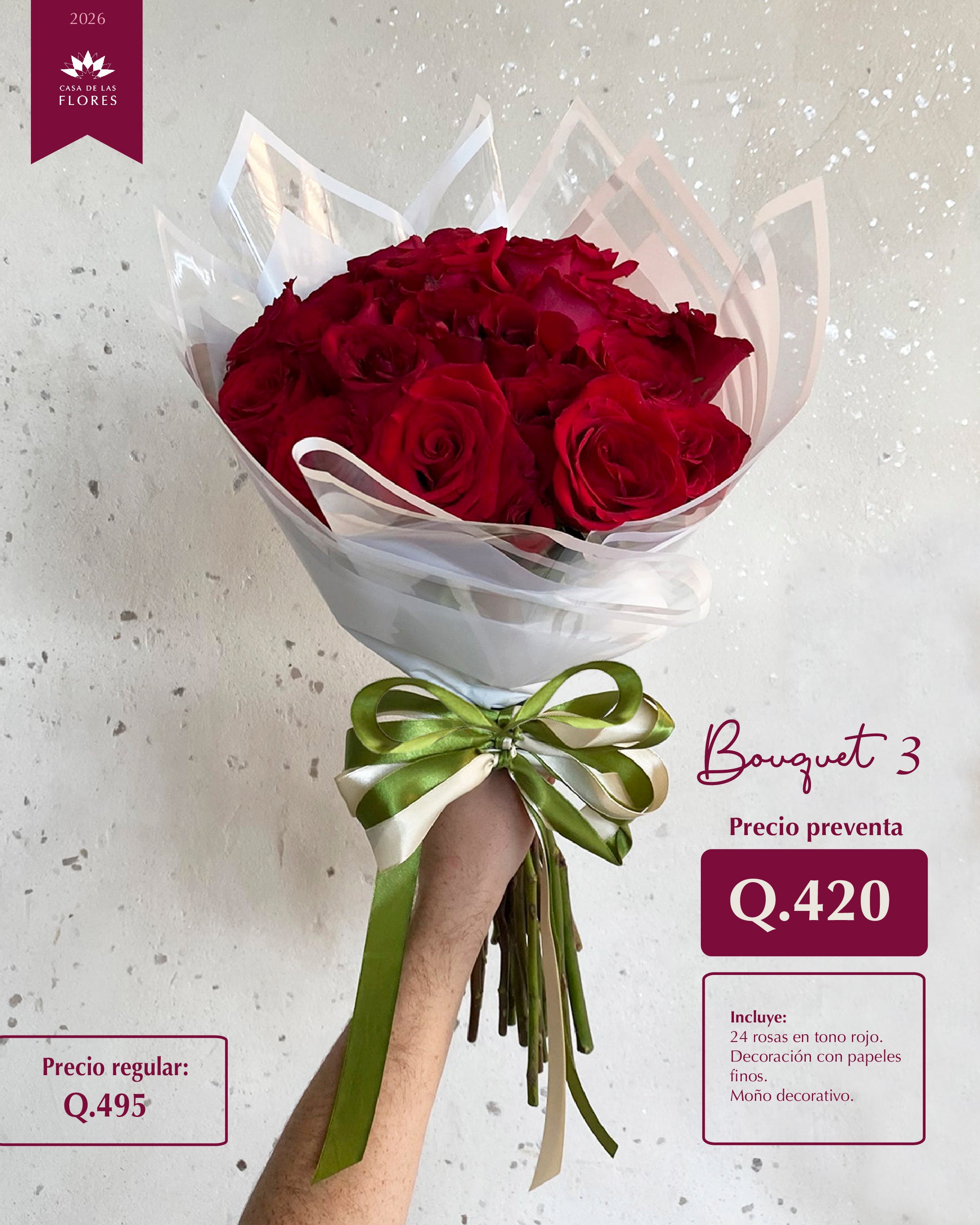 Bouquet 24 rosas rojas