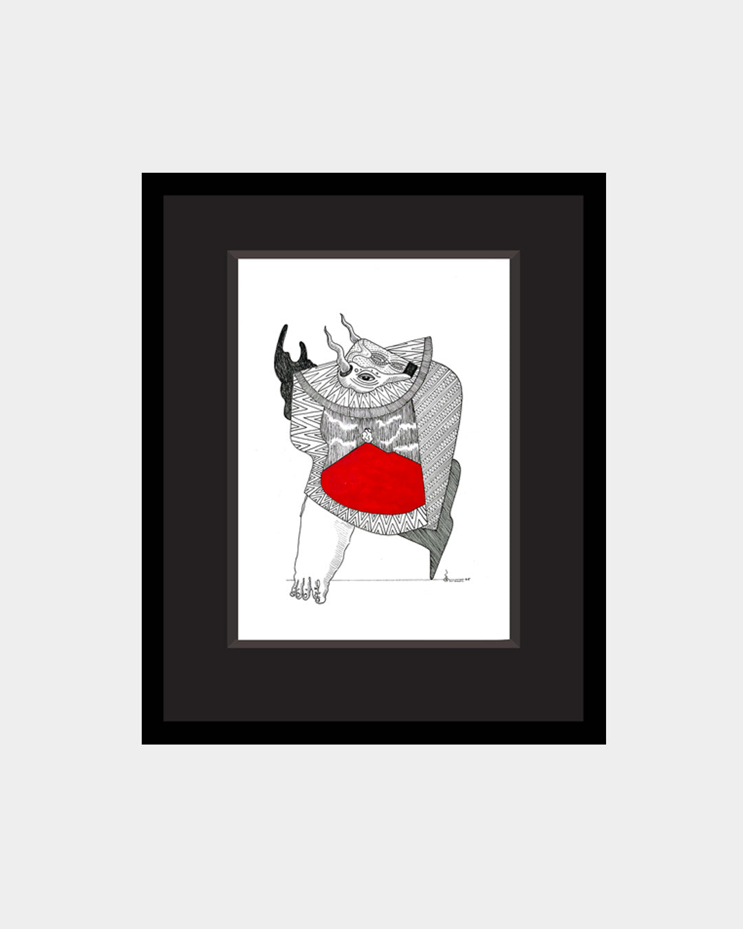 Obras Los Toros Danzantes con el Volcán de Fuego / Artista Luis Caal