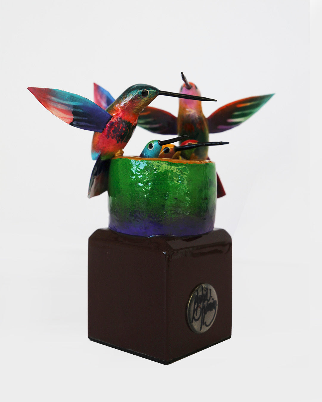 Escultura Nido de Colibríes / Artista David Ordoñez